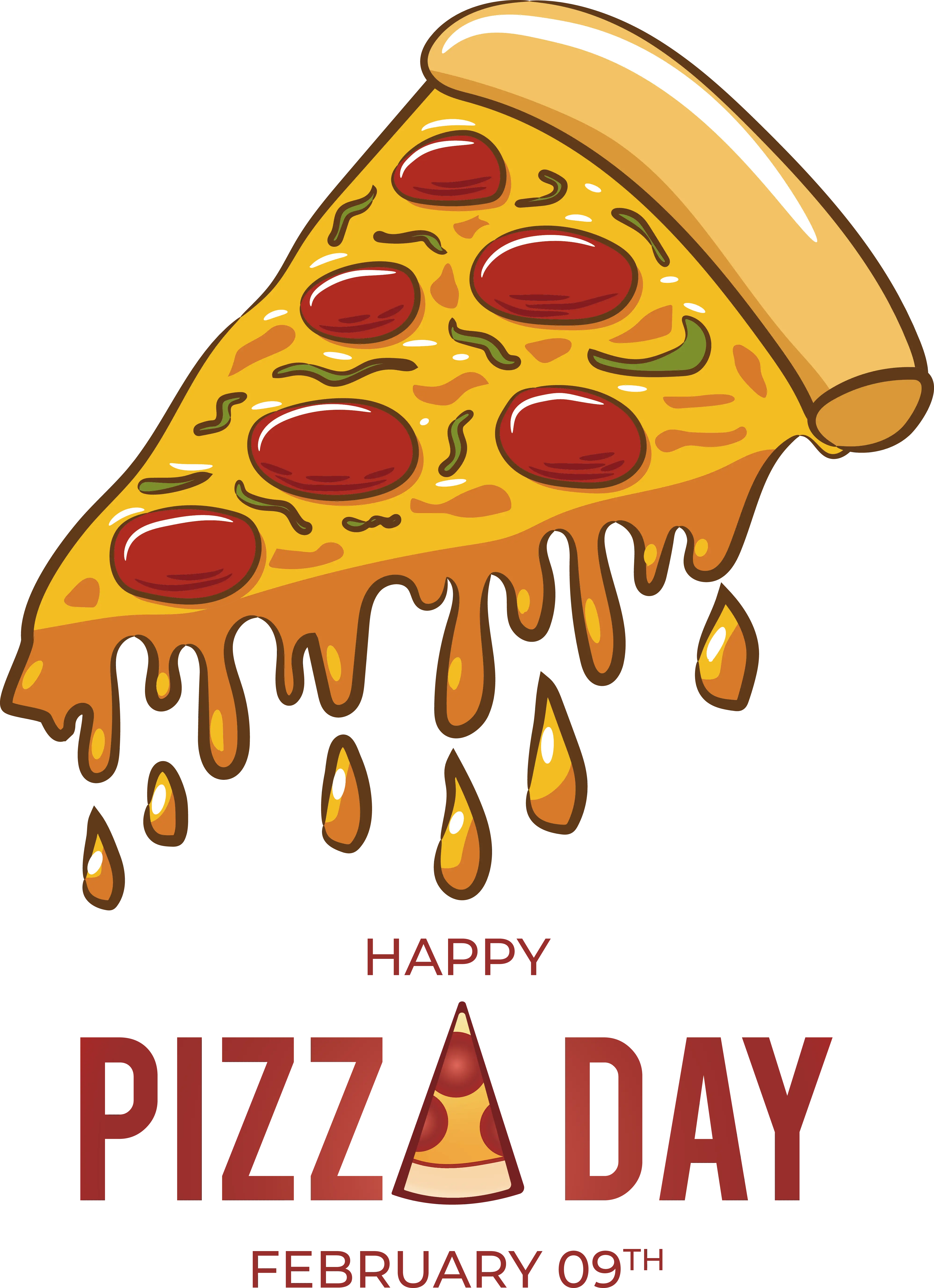 Pizza Slice Illustration for National Pizza Day