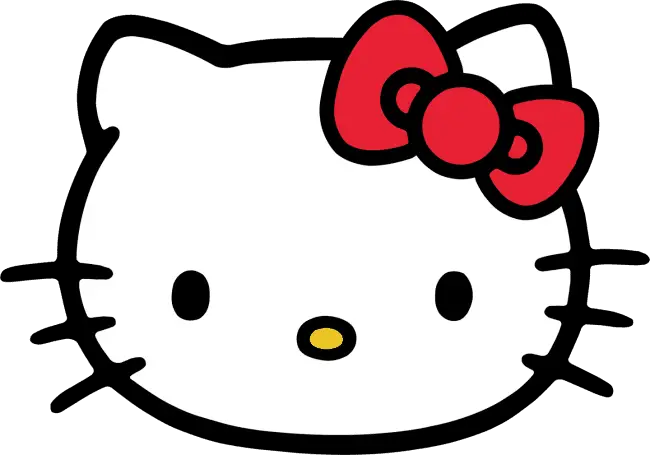 Hello Kitty Face with Red Bow