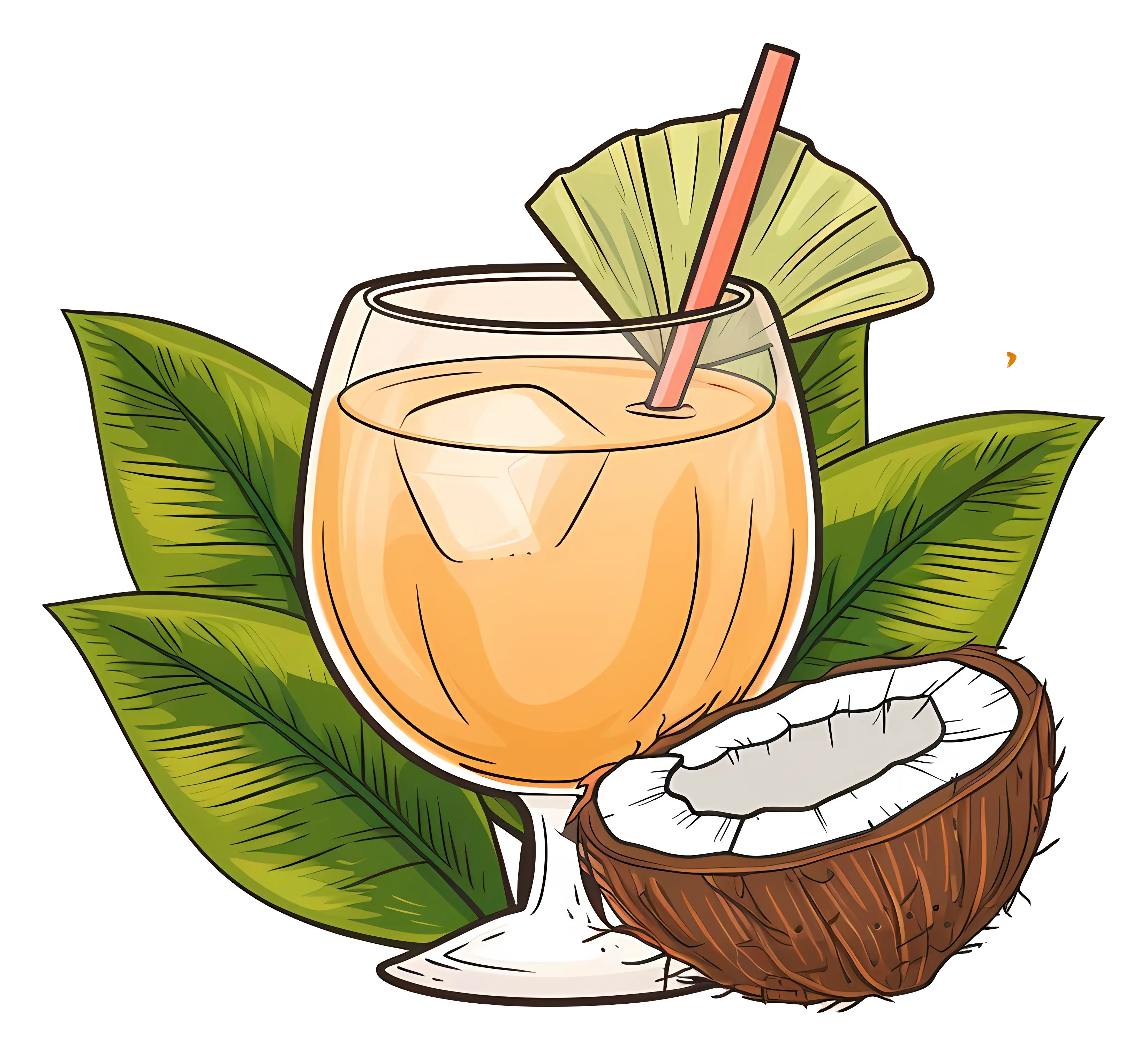 Tropical Drink with Coconut