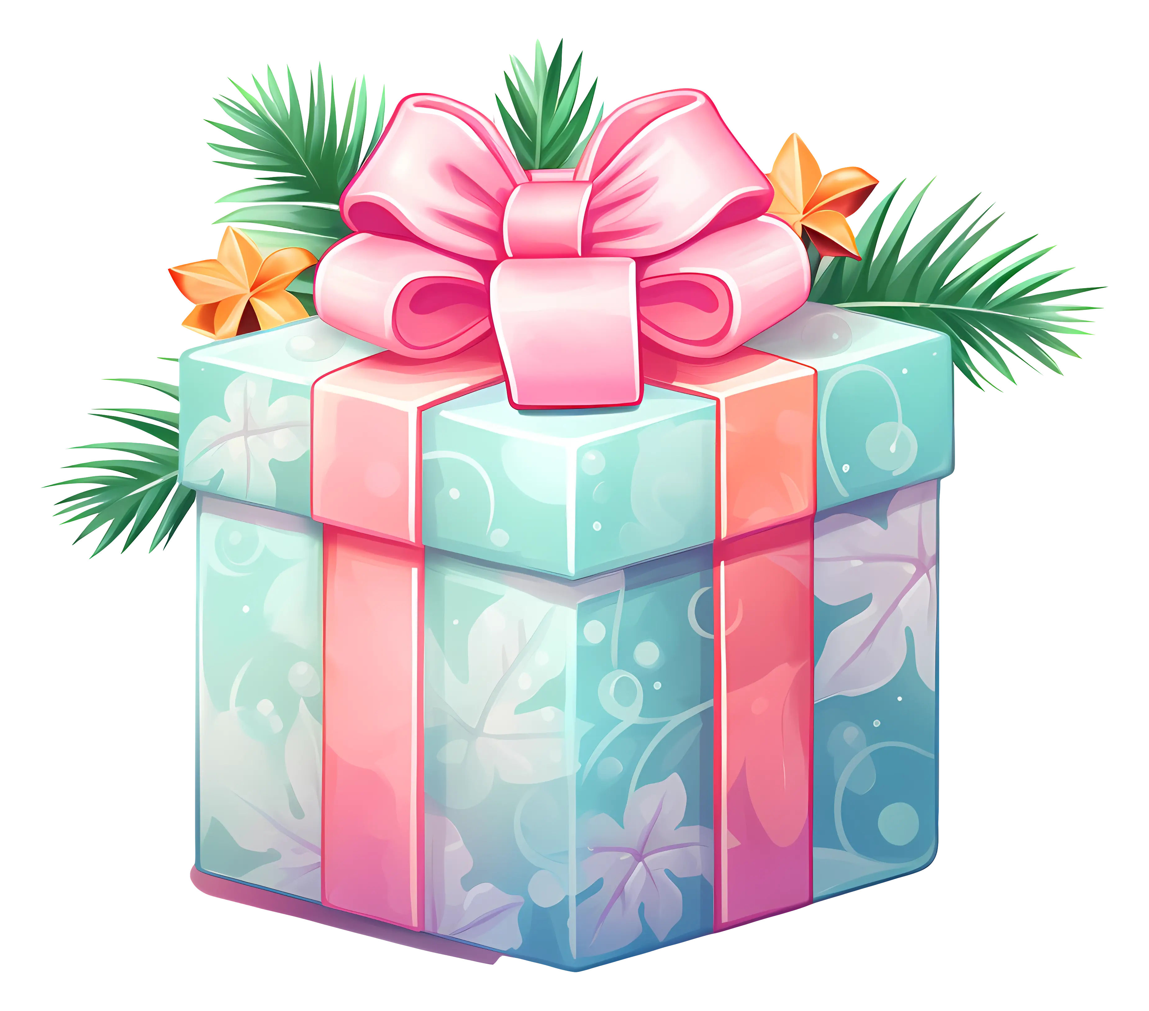Decorative Gift Box with Festive Ribbon