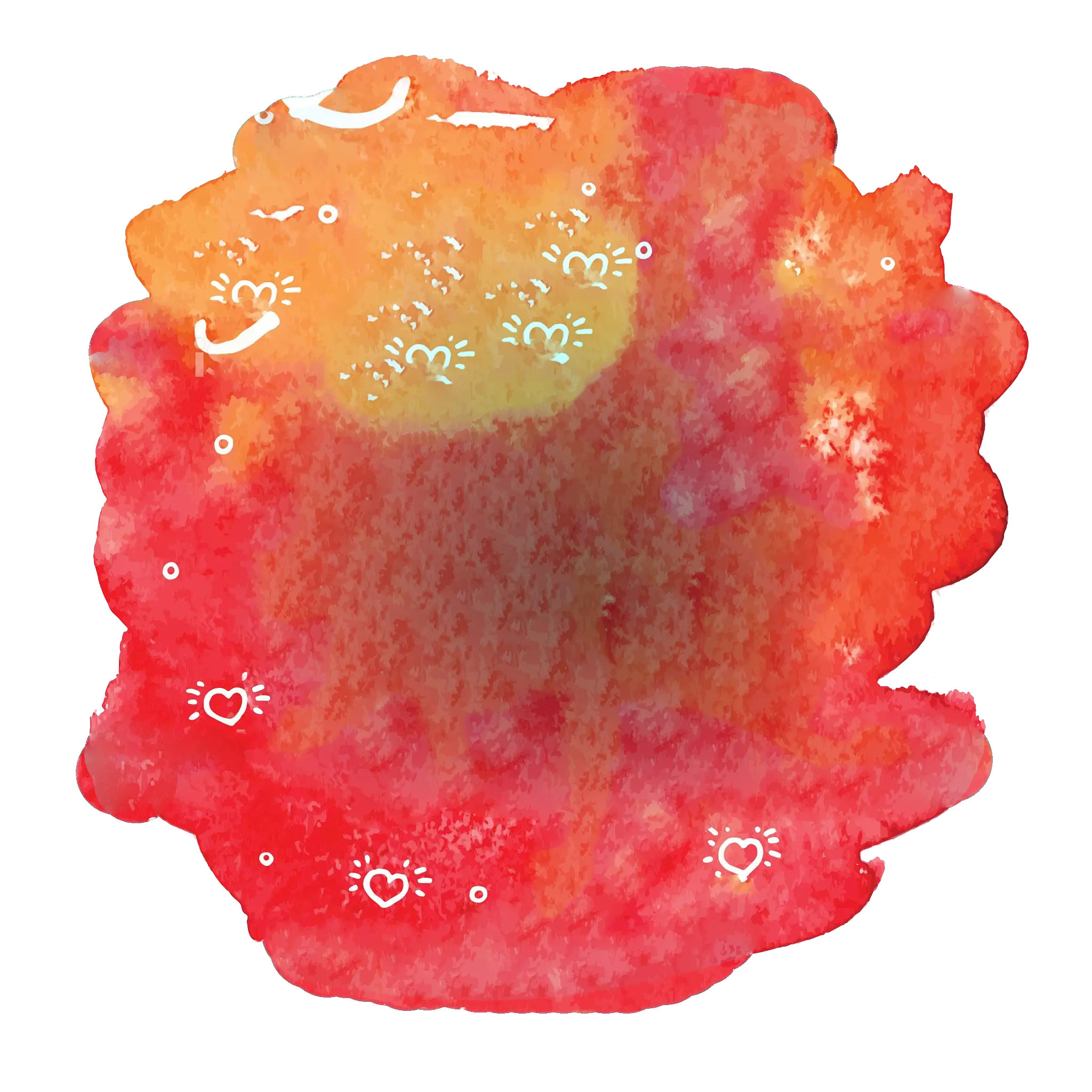 Red and Orange Watercolor Splash