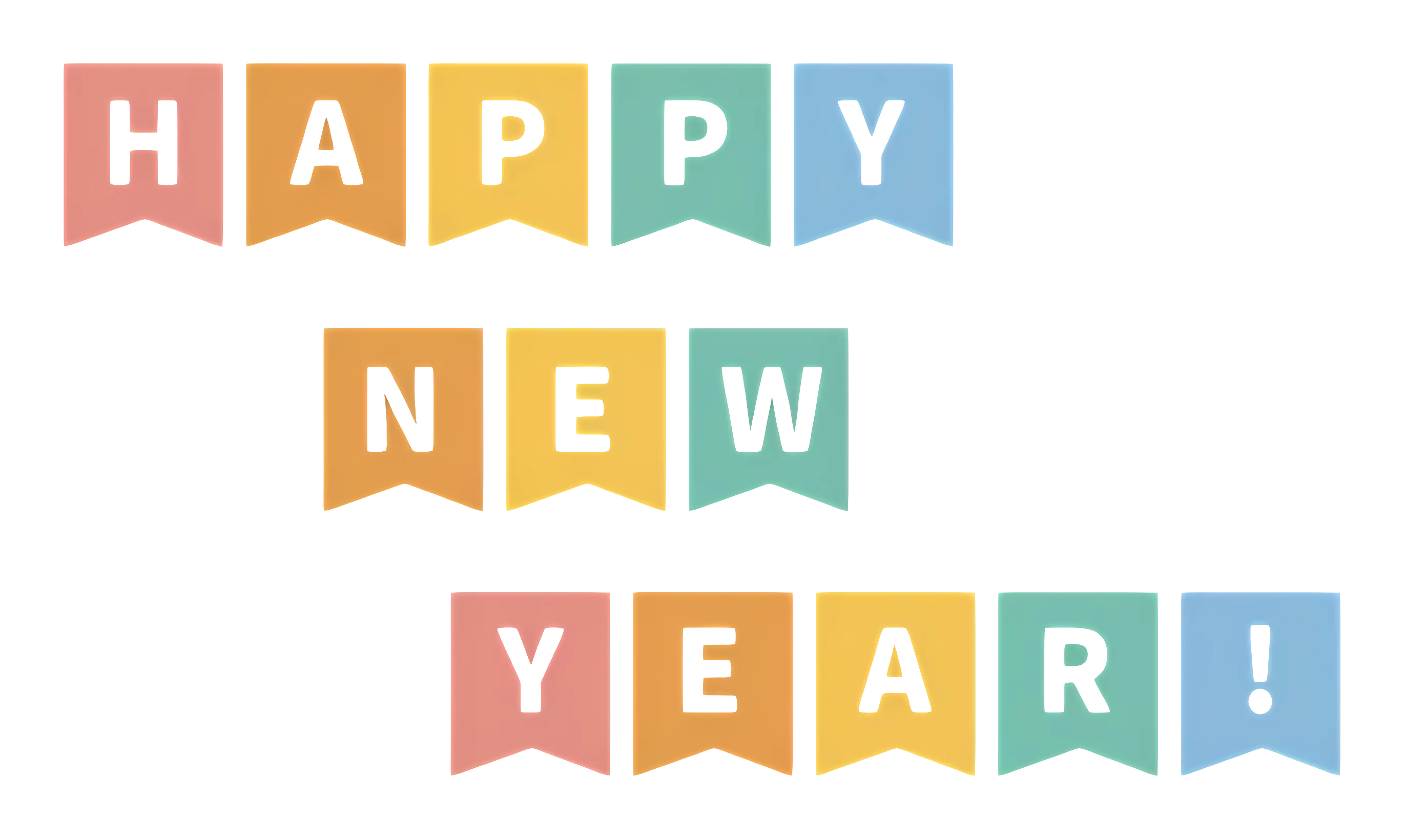 Colorful Happy New Year Banner