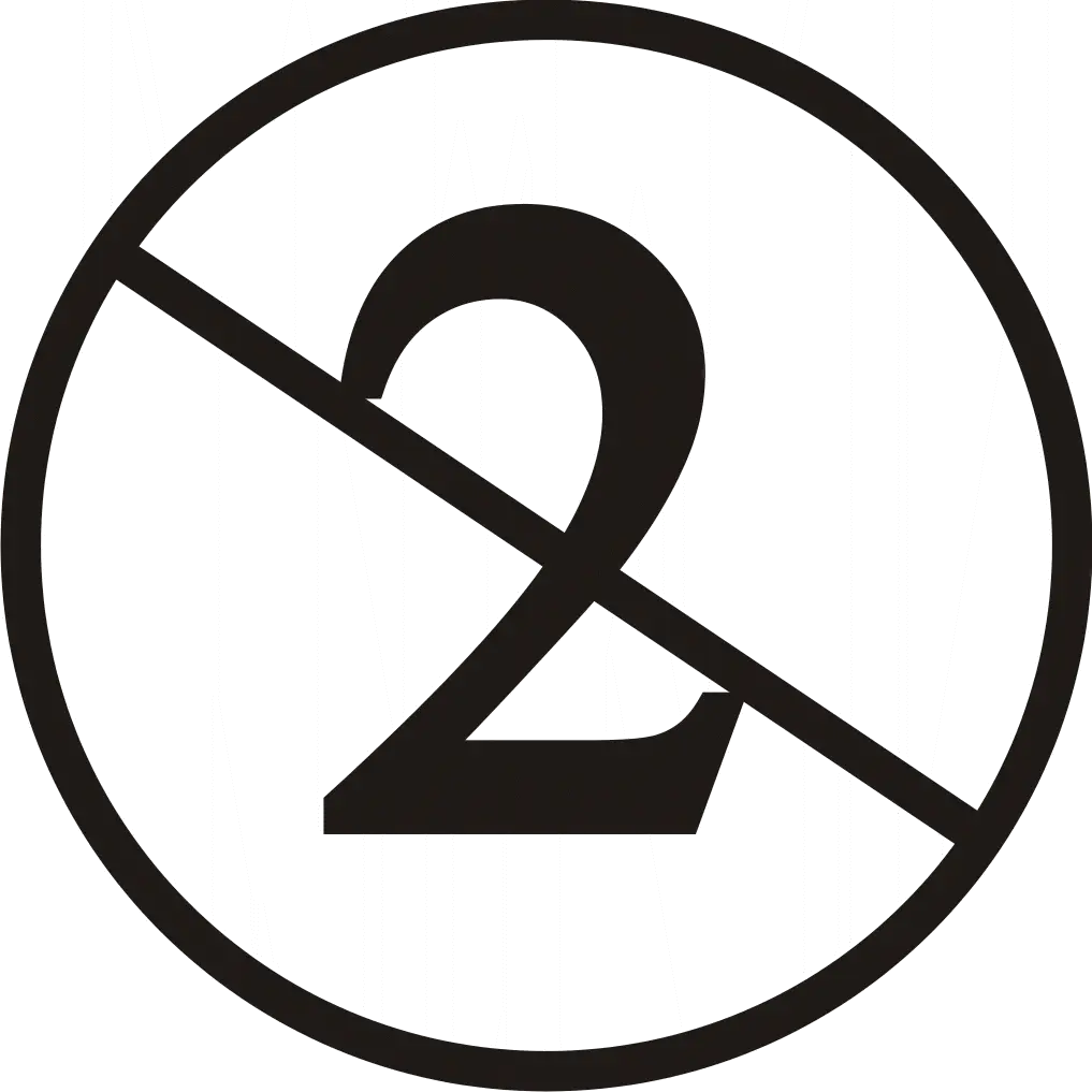 Prohibition Symbol for Number 2