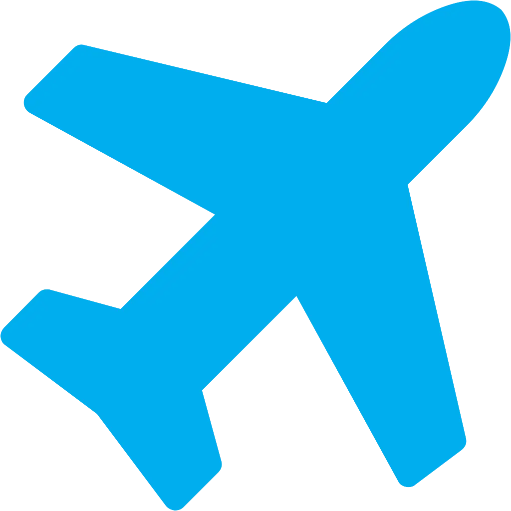 Blue Airplane Shape for Travel