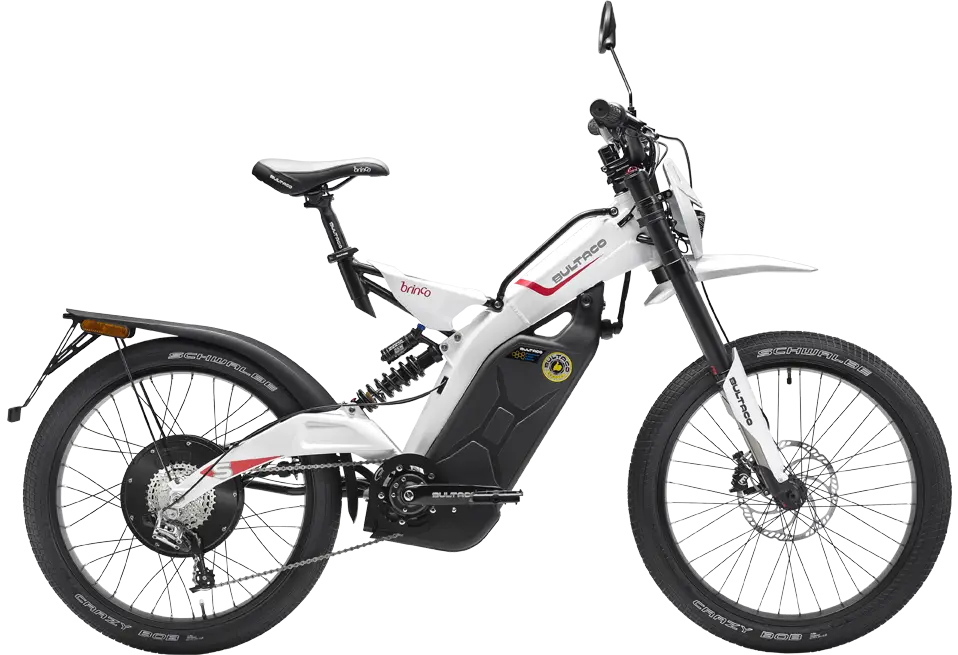 Modern Electric Bike with White Frame