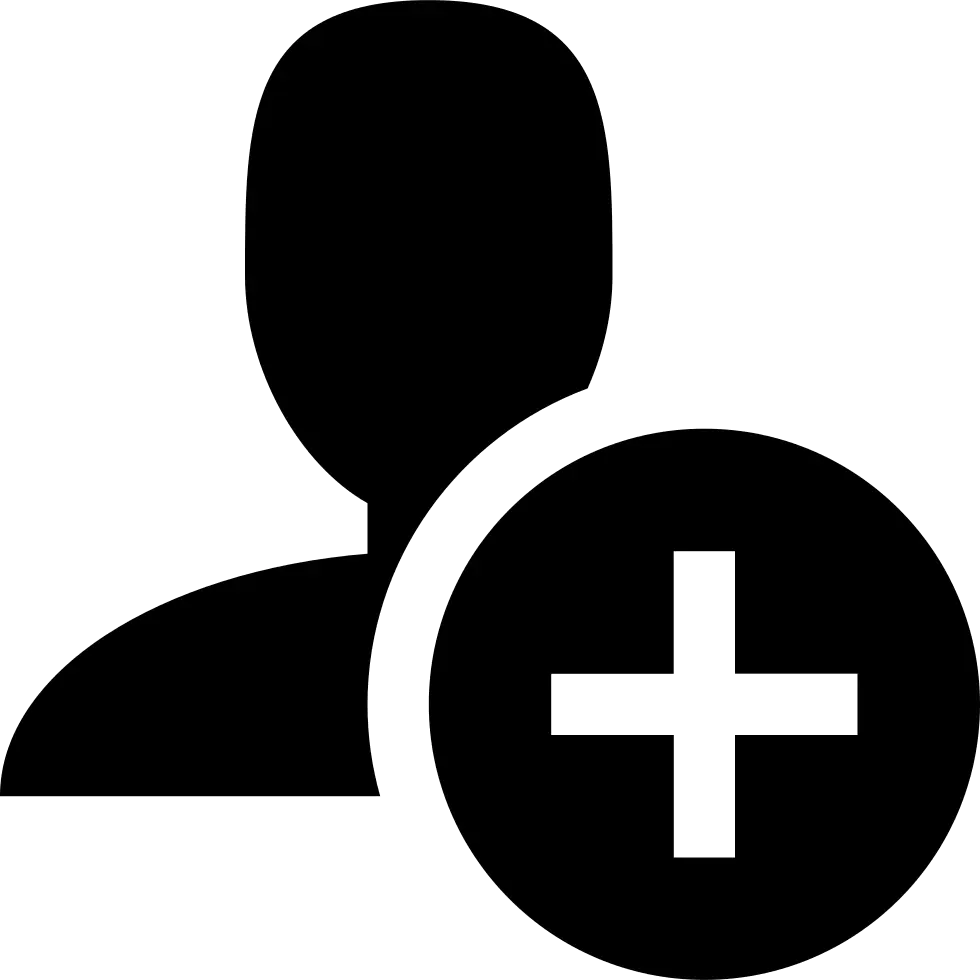 Person Icon with Add Symbol