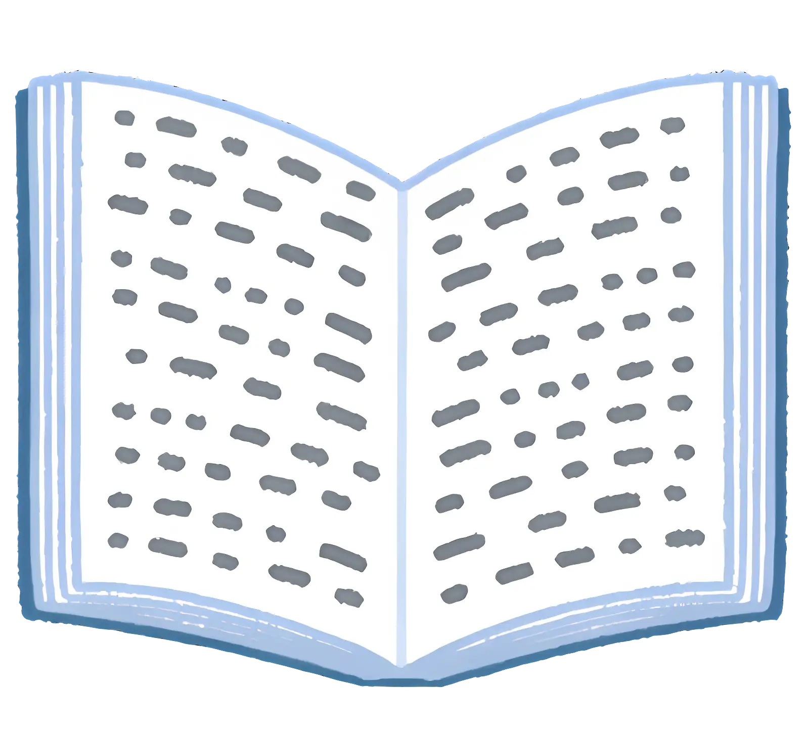 Blue Open Book Illustration