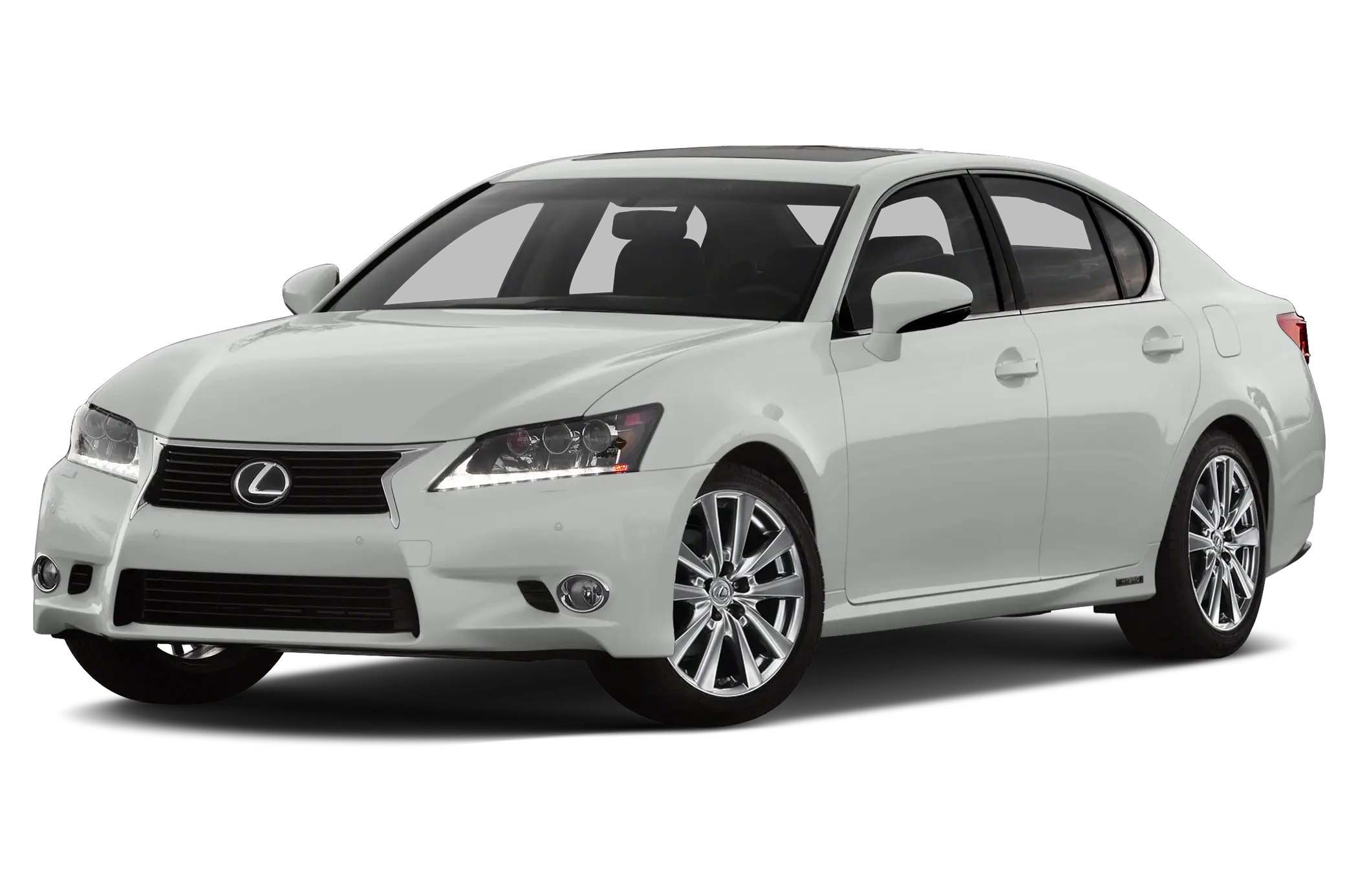 White Lexus Car on Transparent Background