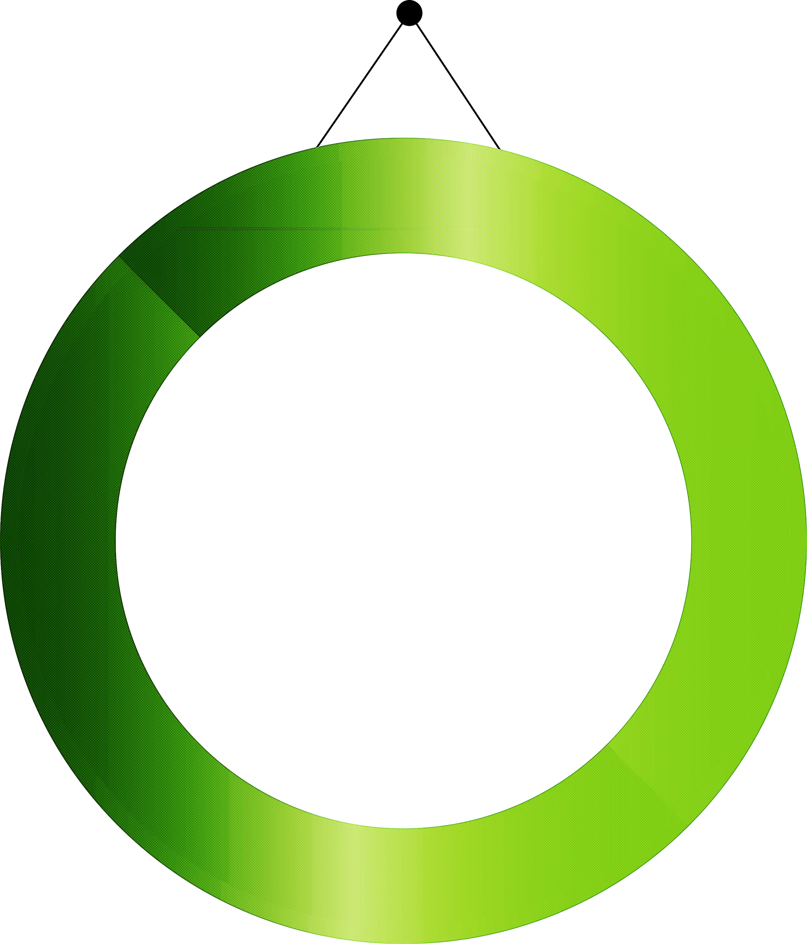 Green Circular Round Hanging Board Decoration