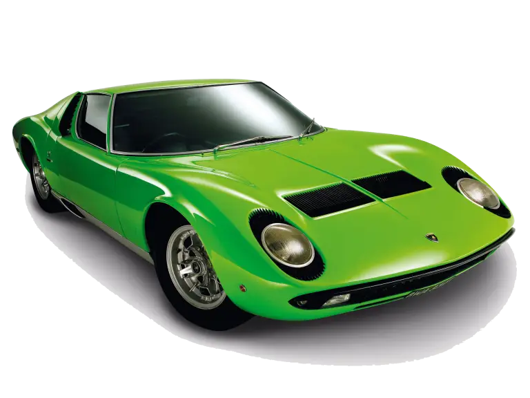 Lime Green Classic Sports Car