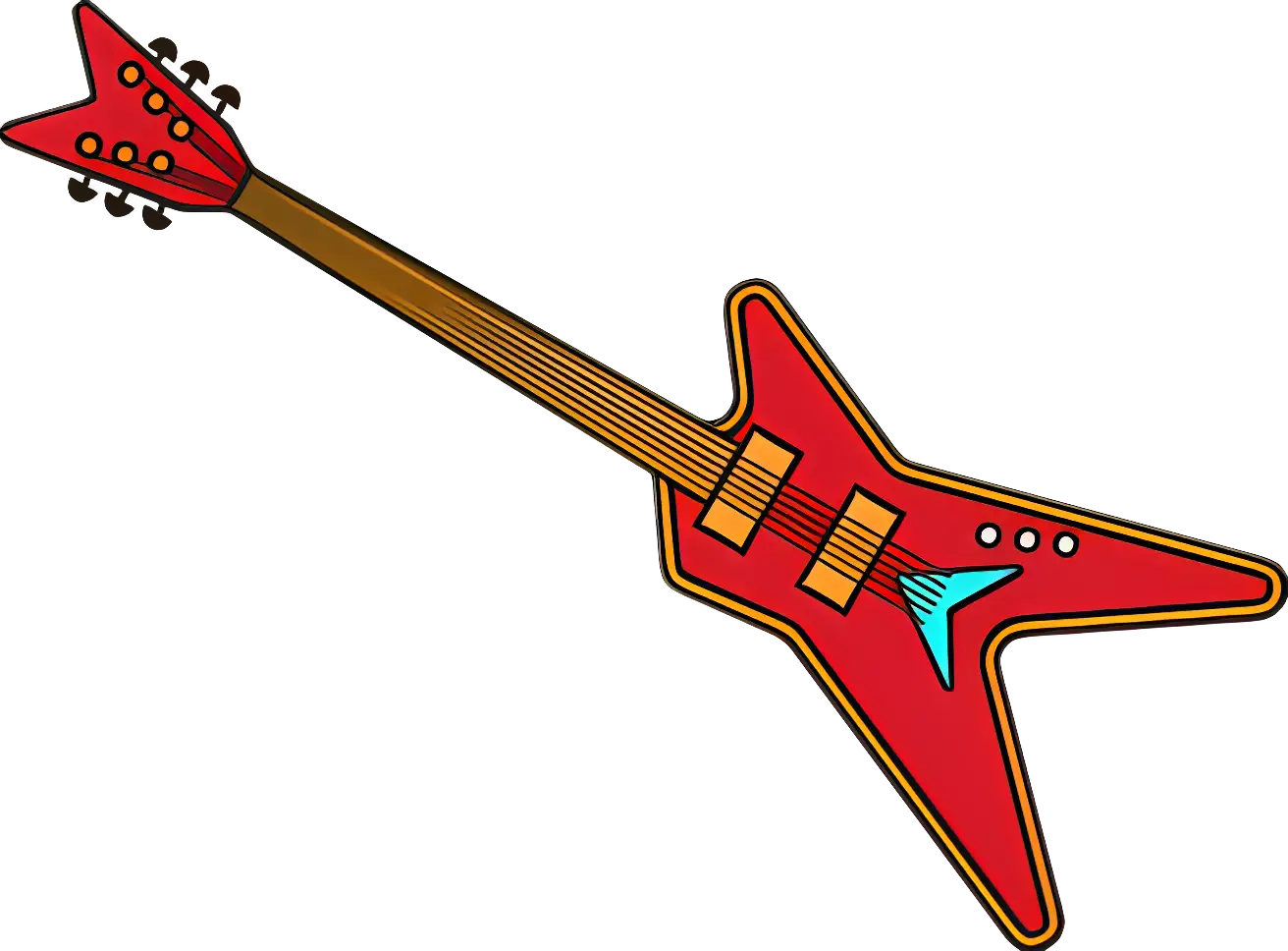 Red Electric Guitar Illustration