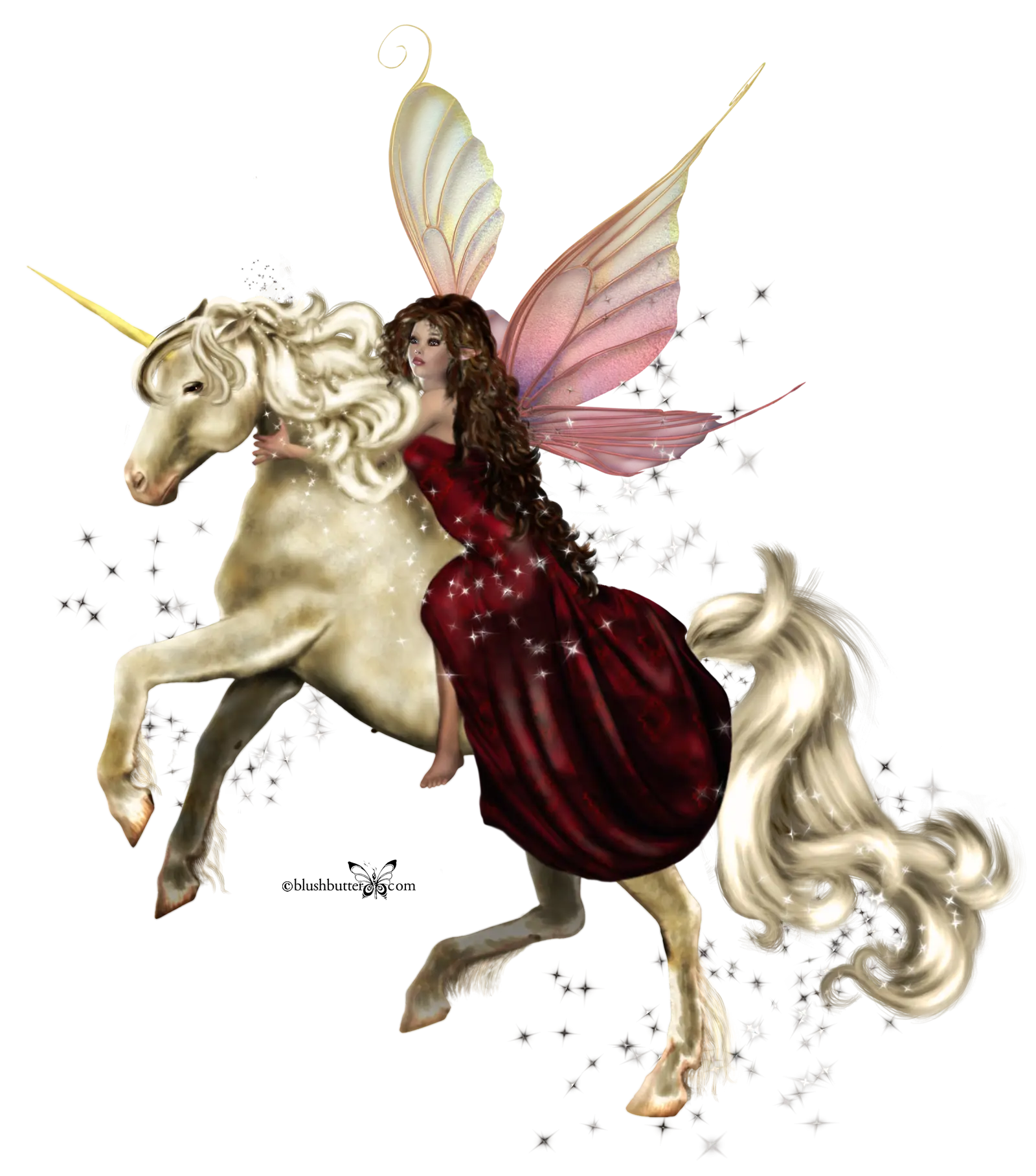 Fairy Riding a Unicorn