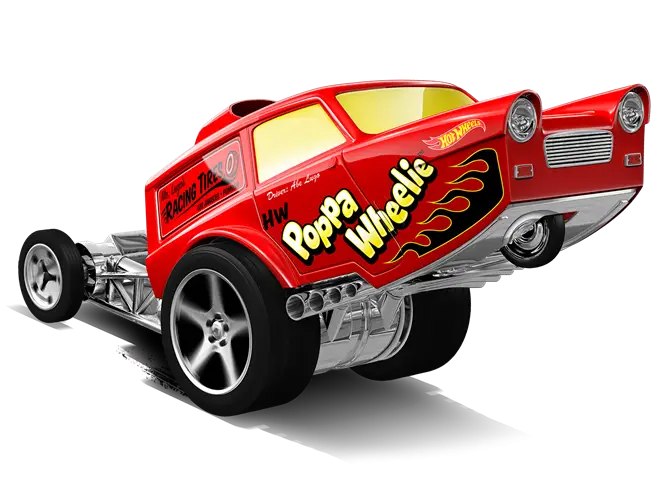 Red Toy Car with Flames