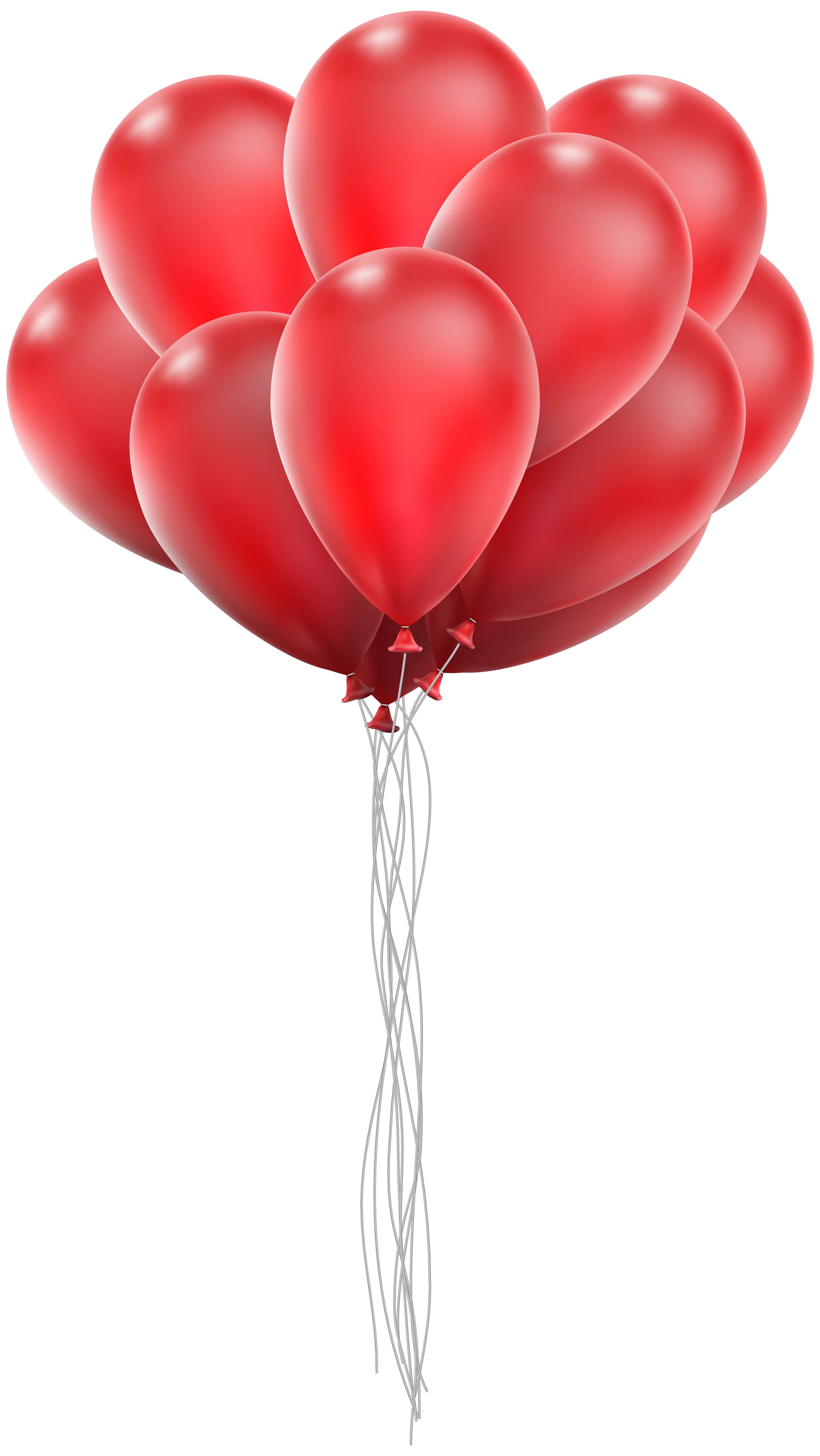 Cluster of Red Balloons for Parties and Celebrations