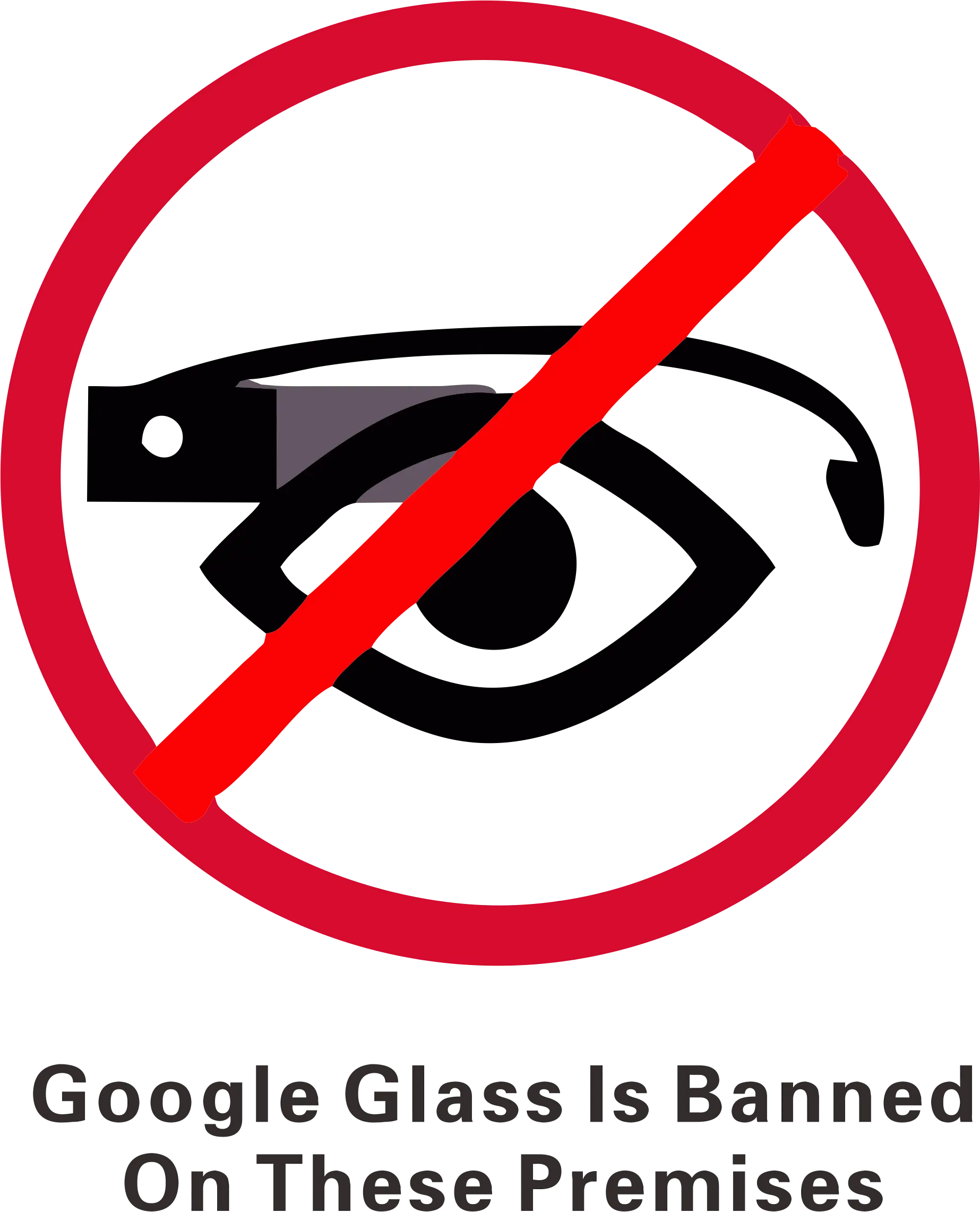 Google Glass Banned Sign