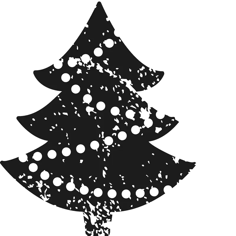 Black Christmas Tree with Dots
