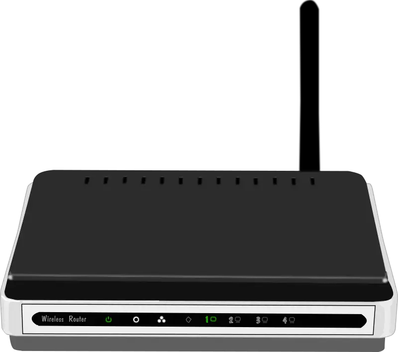 Black Wireless Router for Network Connectivity