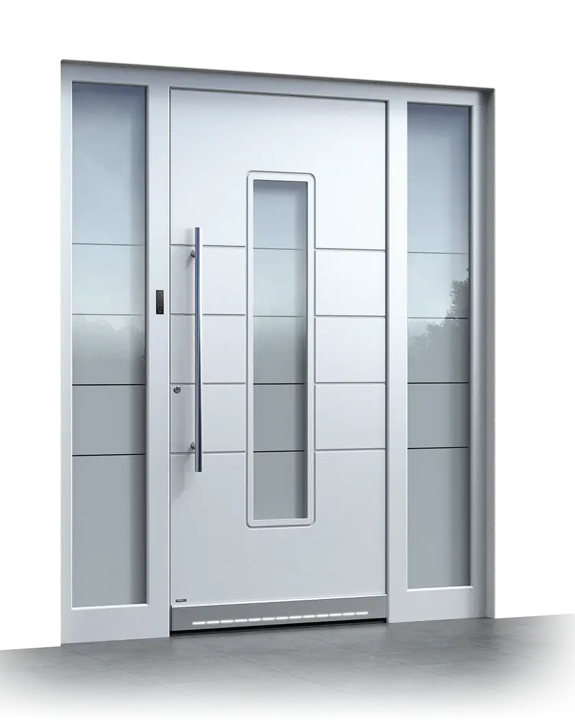 Modern Front Door with Glass Panels