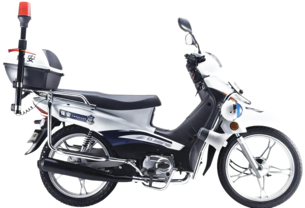Modern Motorbike with Helmet