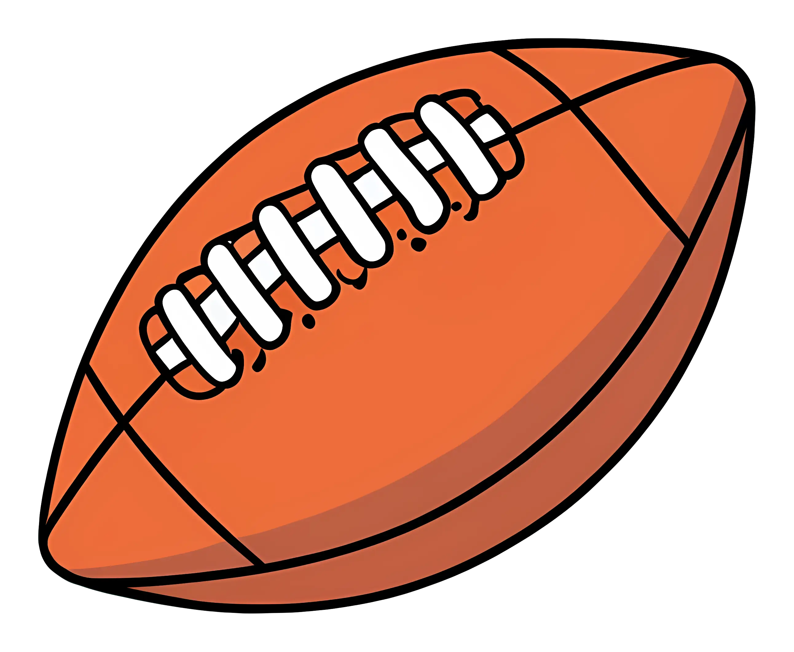 Orange Rugby Ball Illustration for Sports Themes
