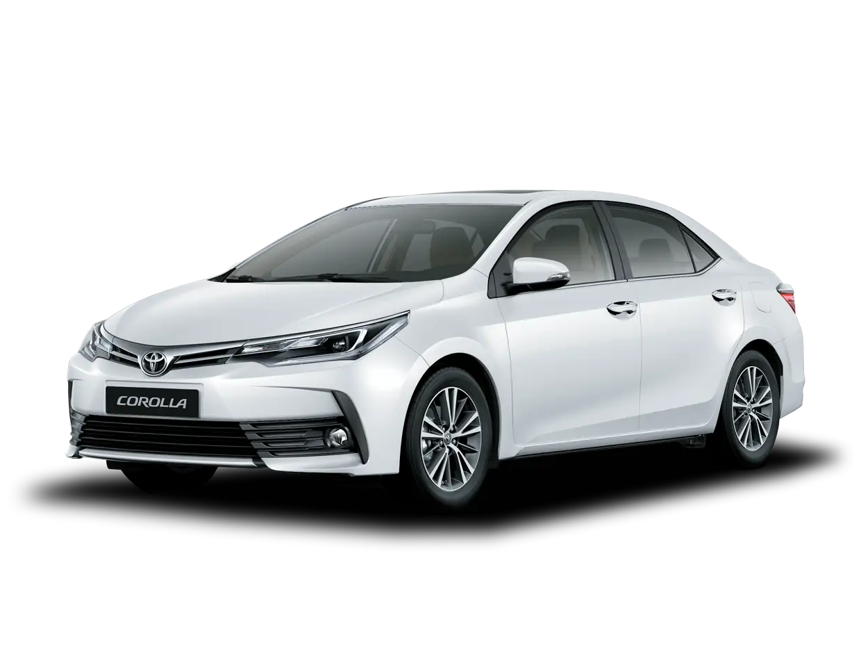 White Toyota Corolla Compact Sedan