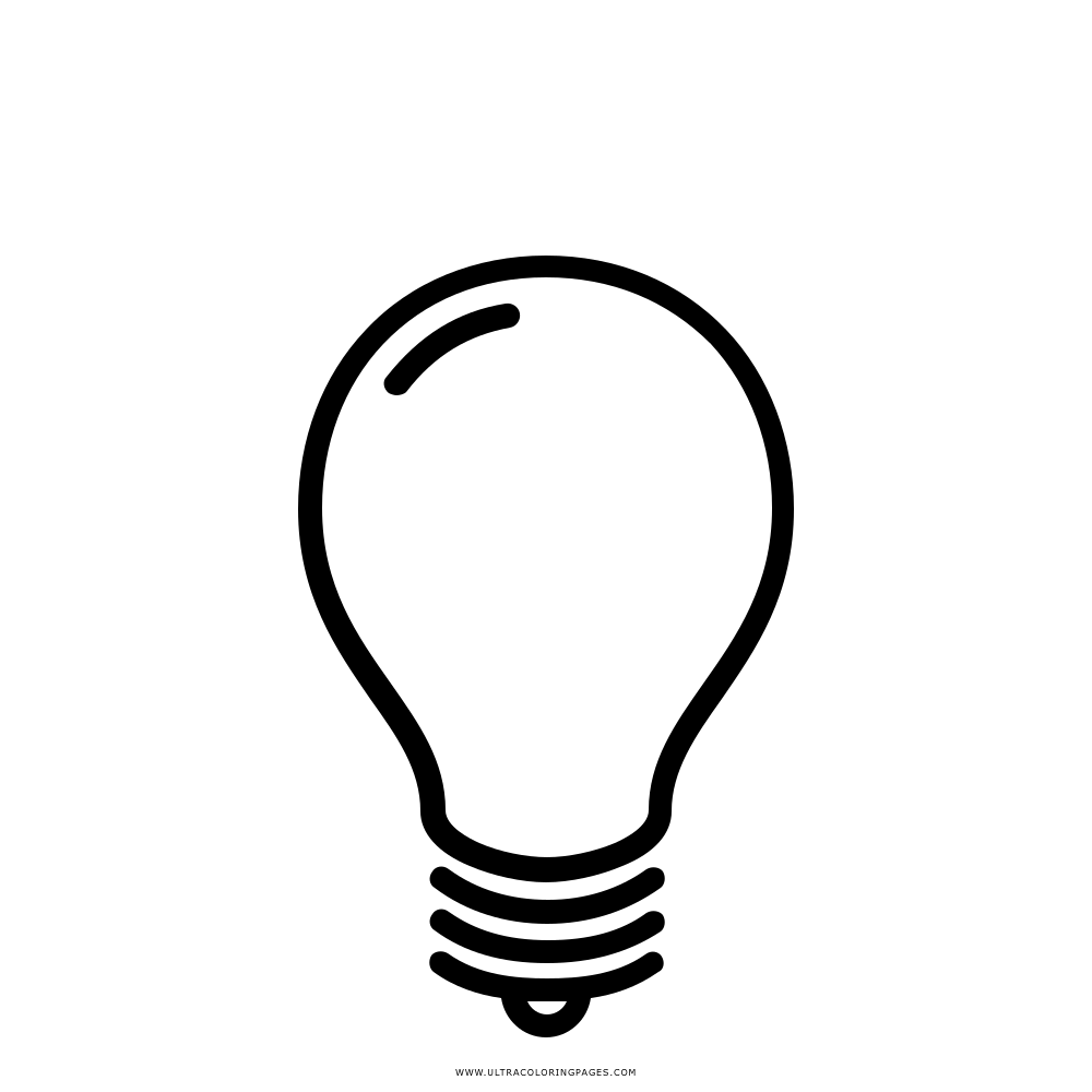 Lightbulb Outline Icon Illustration