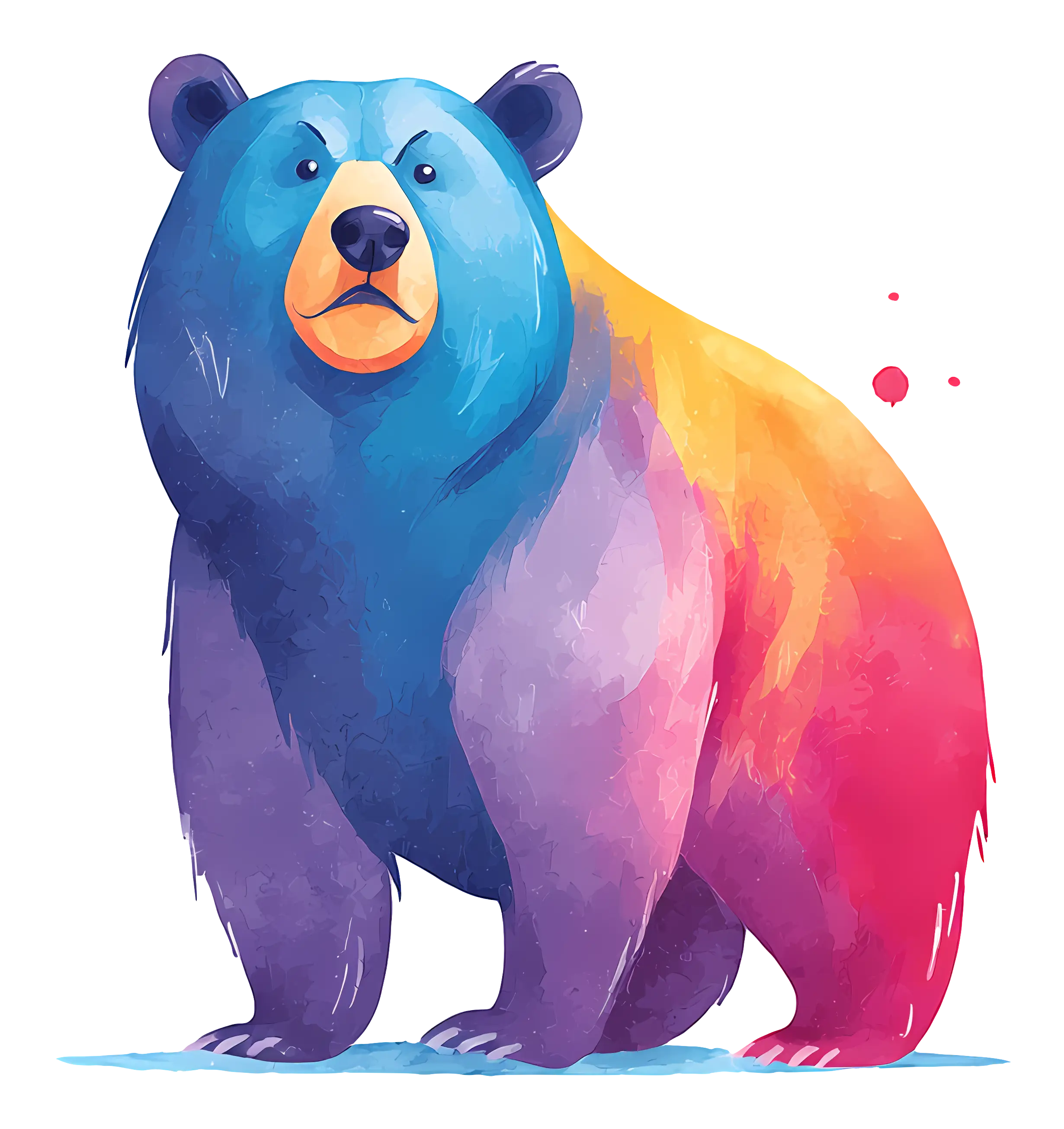 Colorful Gradient Bear
