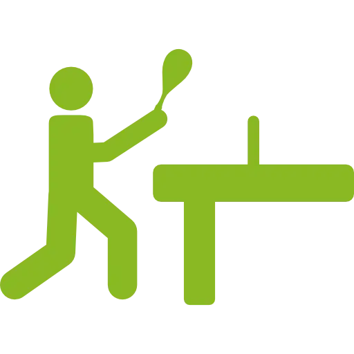 Table Tennis Player Icon Illustration