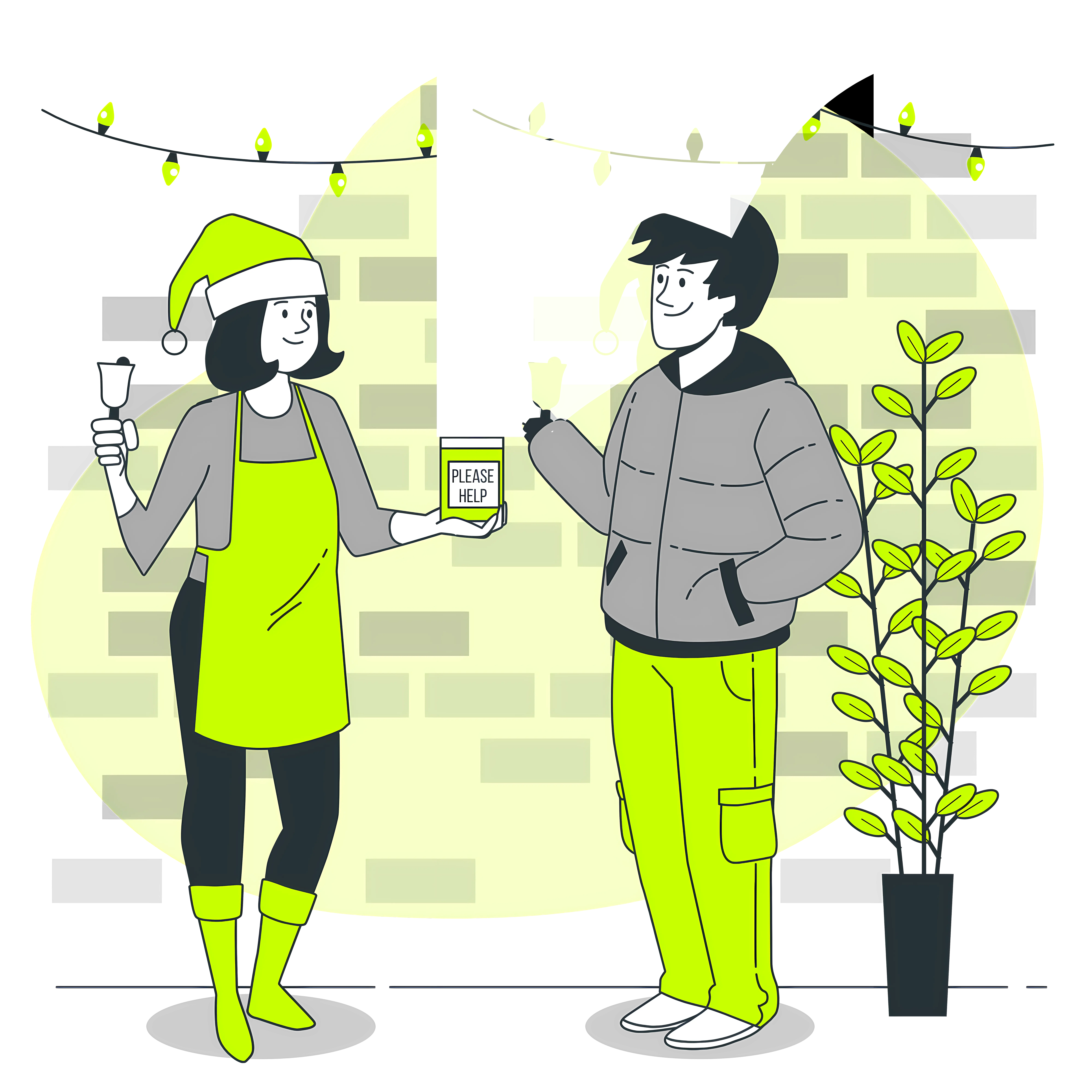 People Engaged in Charity During Christmas