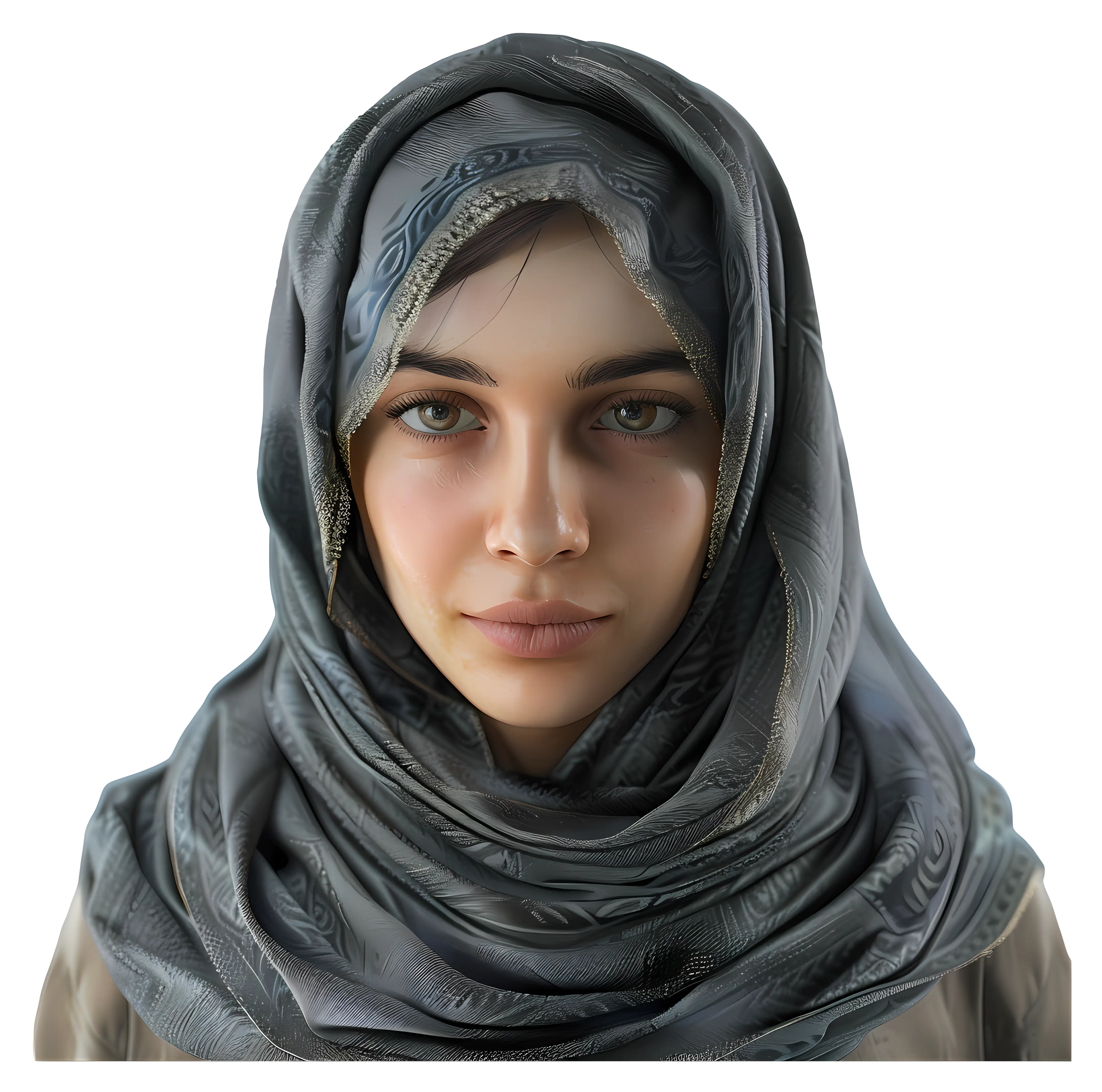 Woman in Hijab Illustration with Elegant Style