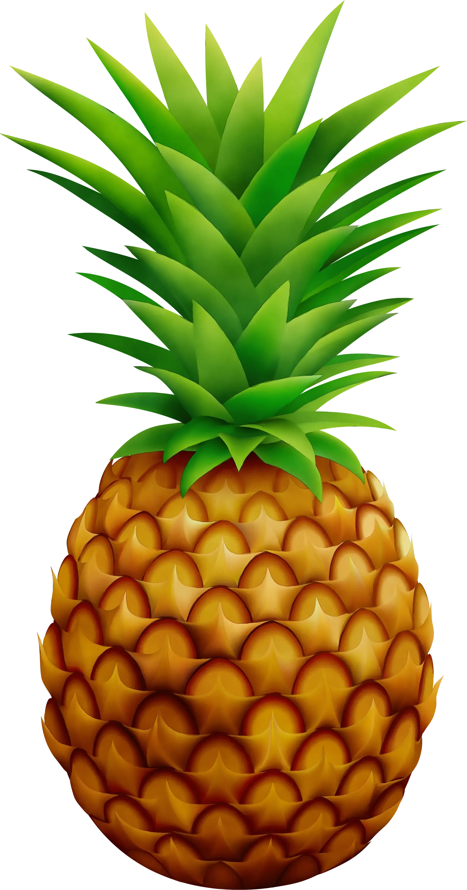 Realistic Yellow Pineapple Illustration