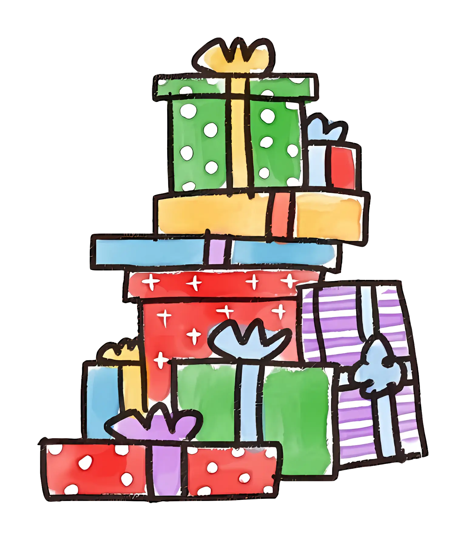 Stack of Colorful Gift Boxes