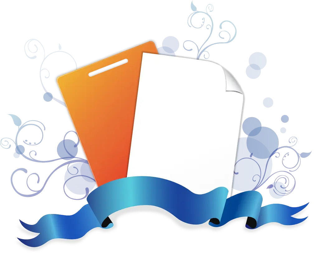 Stationery with Blue Ribbon