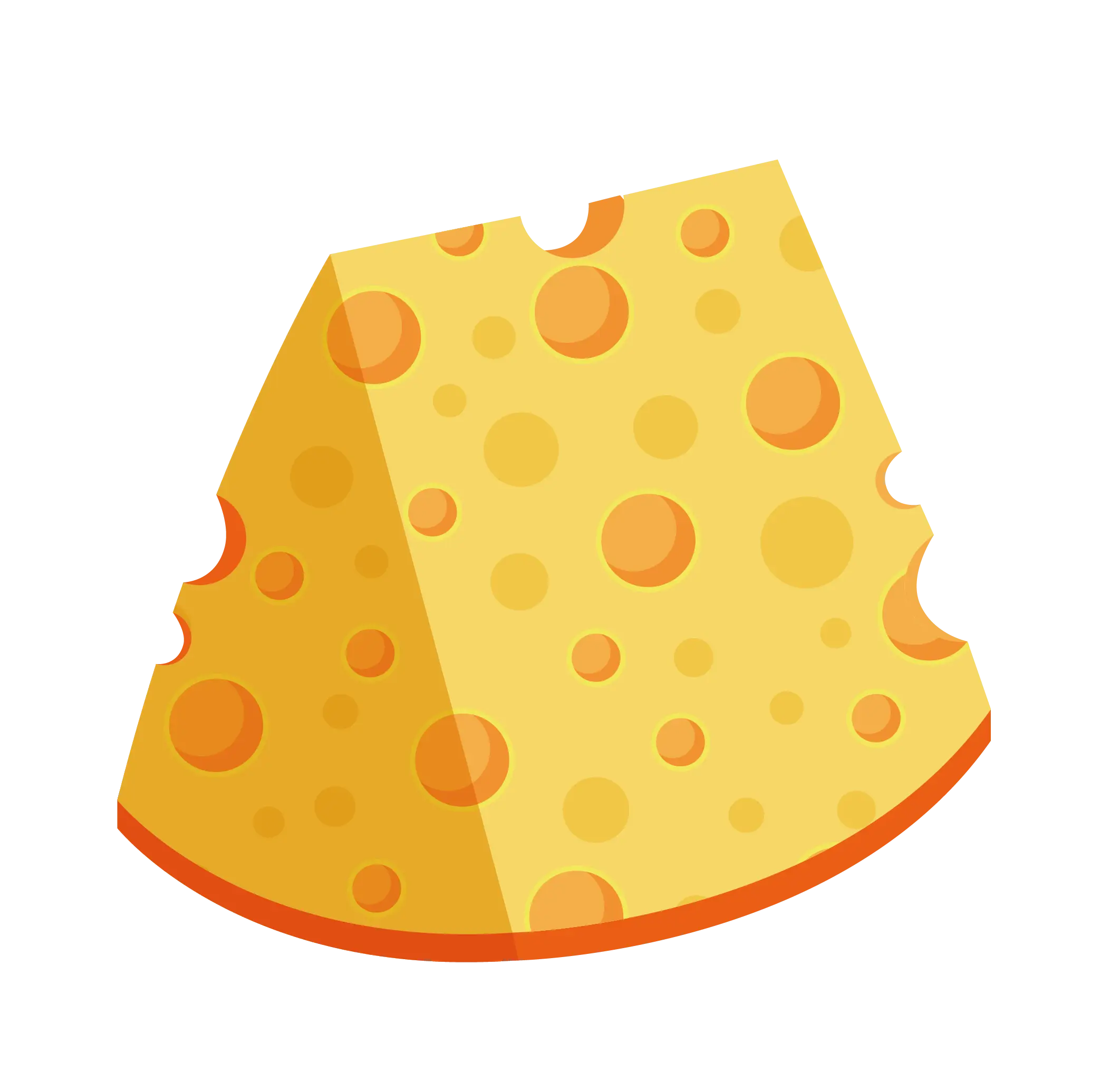 Cartoon Wedge of Yellow Cheese