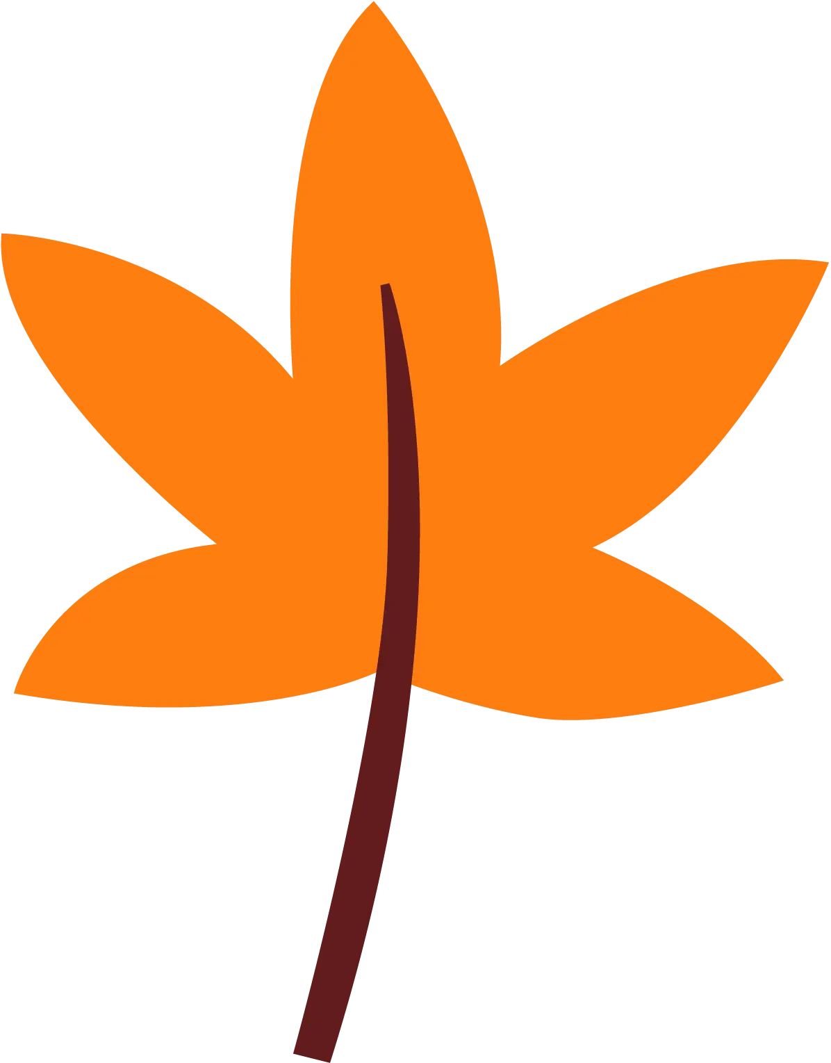 Orange Leaf Illustration