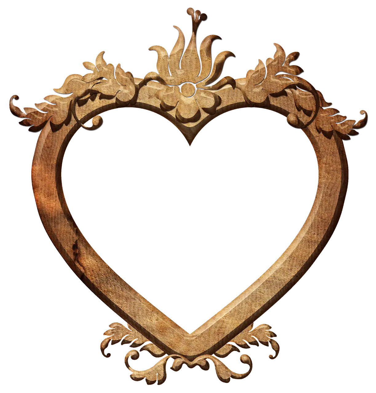 Ornate Wooden Heart Frame