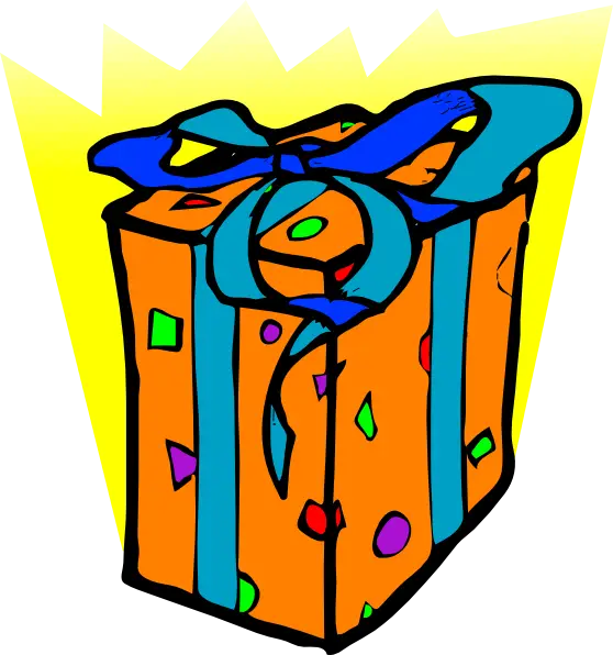 Colorful Gift Box with Decorative Ribbon