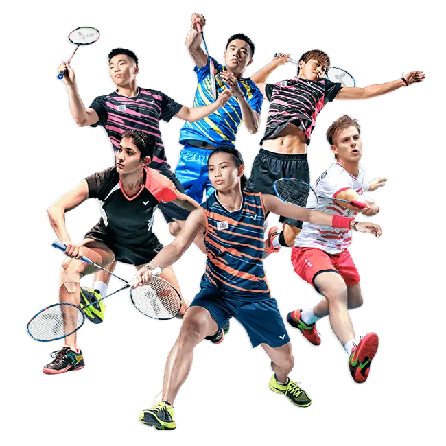 Group of Badminton Players