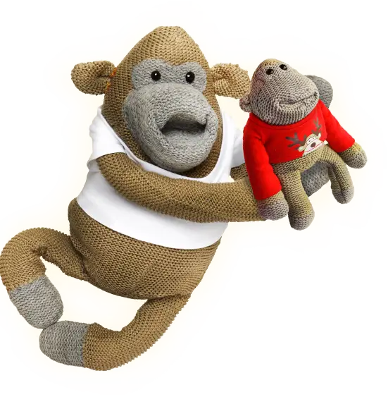 Knitted Monkeys Toy