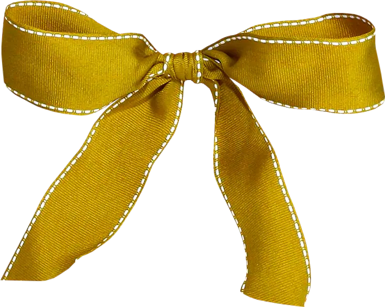 Elegant Yellow Ribbon Bow for Decoration