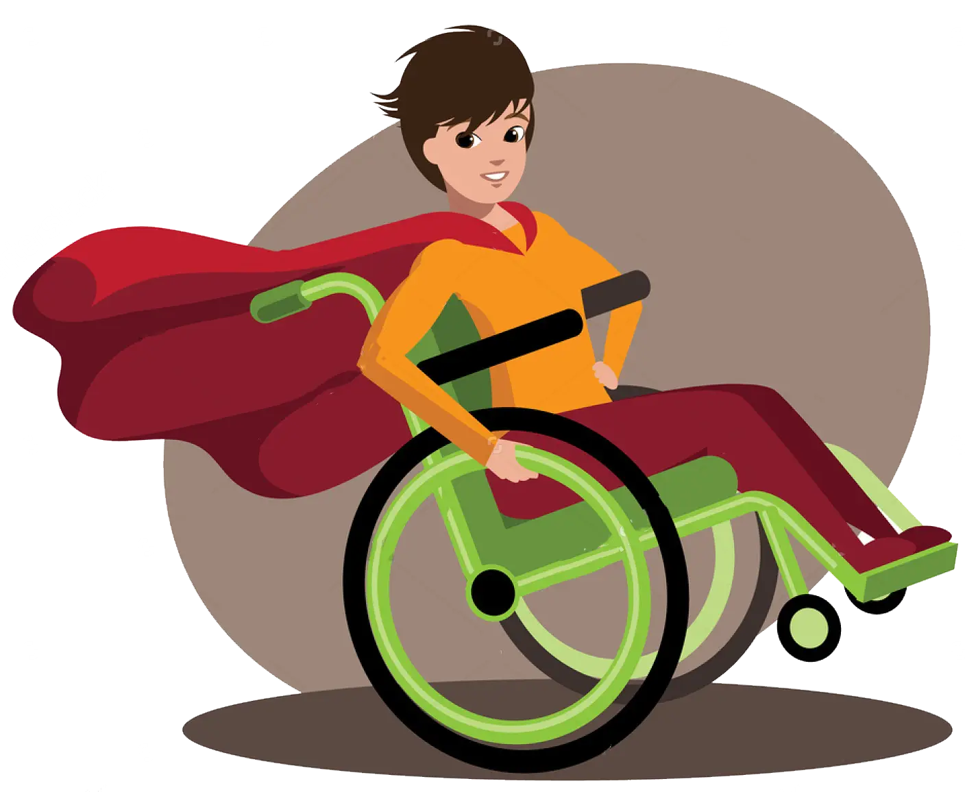 Superhero Boy in Wheelchair
