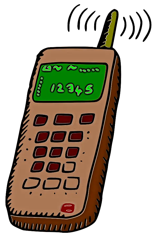 Retro Vintage Mobile Phone Illustration