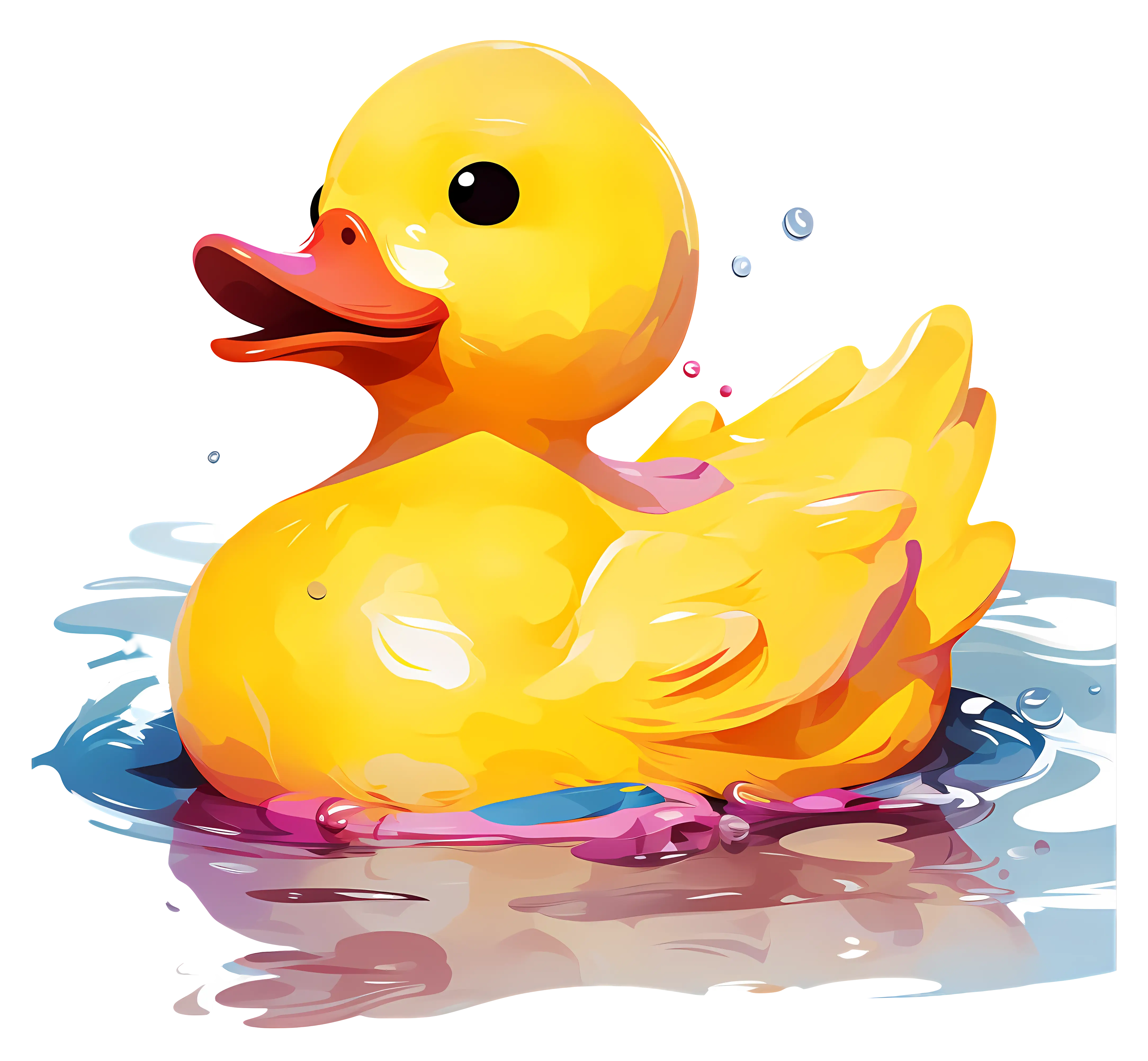 Yellow Rubber Duck in Water