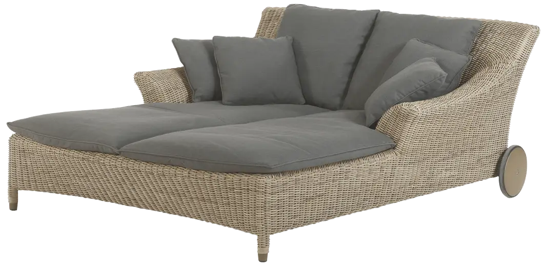 Comfortable Beige Woven Lounger