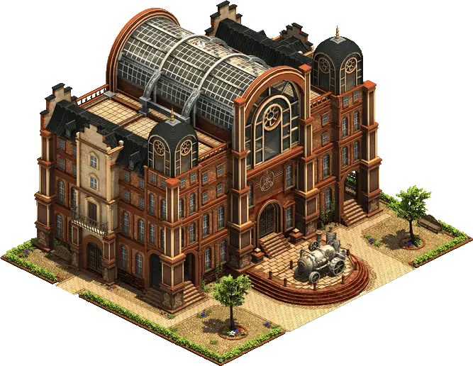 Detailed Museum Building Illustration