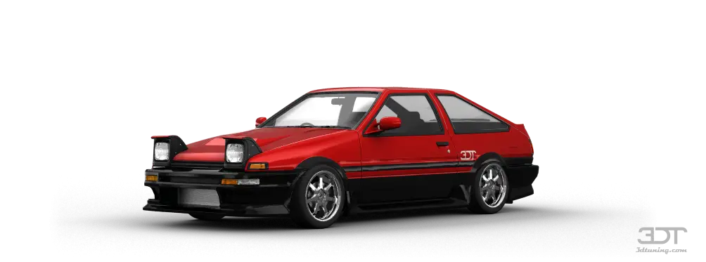Toyota AE86 Red Sports Car