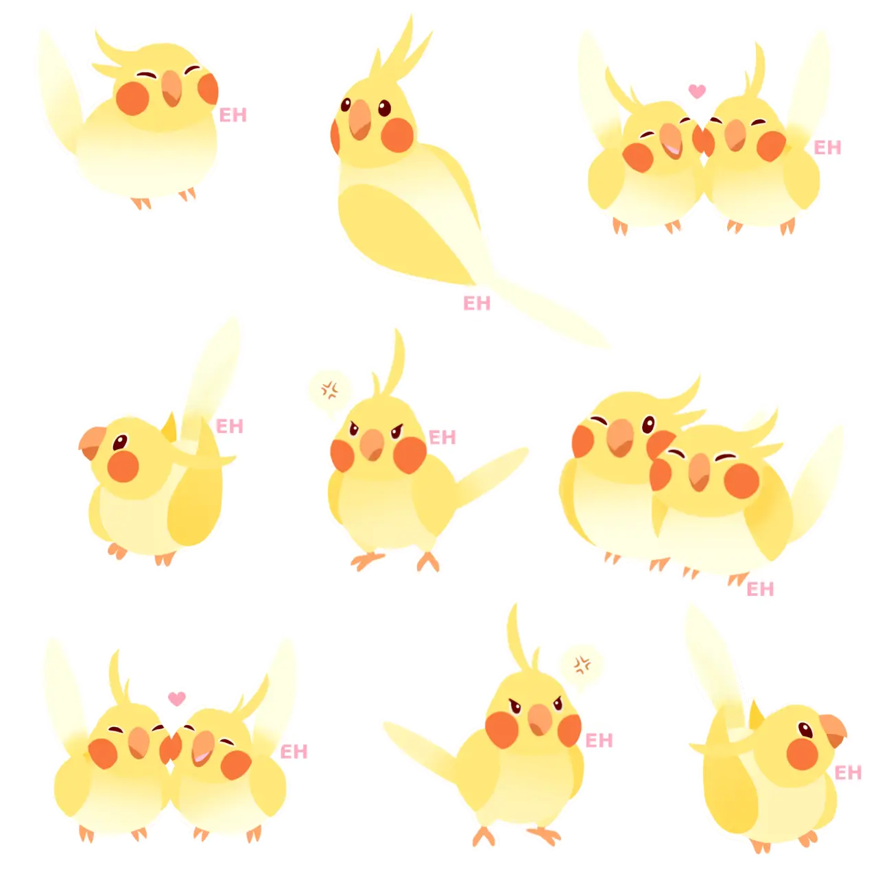 Cute Yellow Bird Illustrations