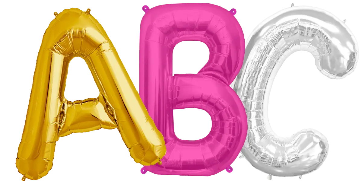 Colorful Balloon Letters ABC