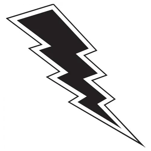 Black Lightning Bolt Symbol