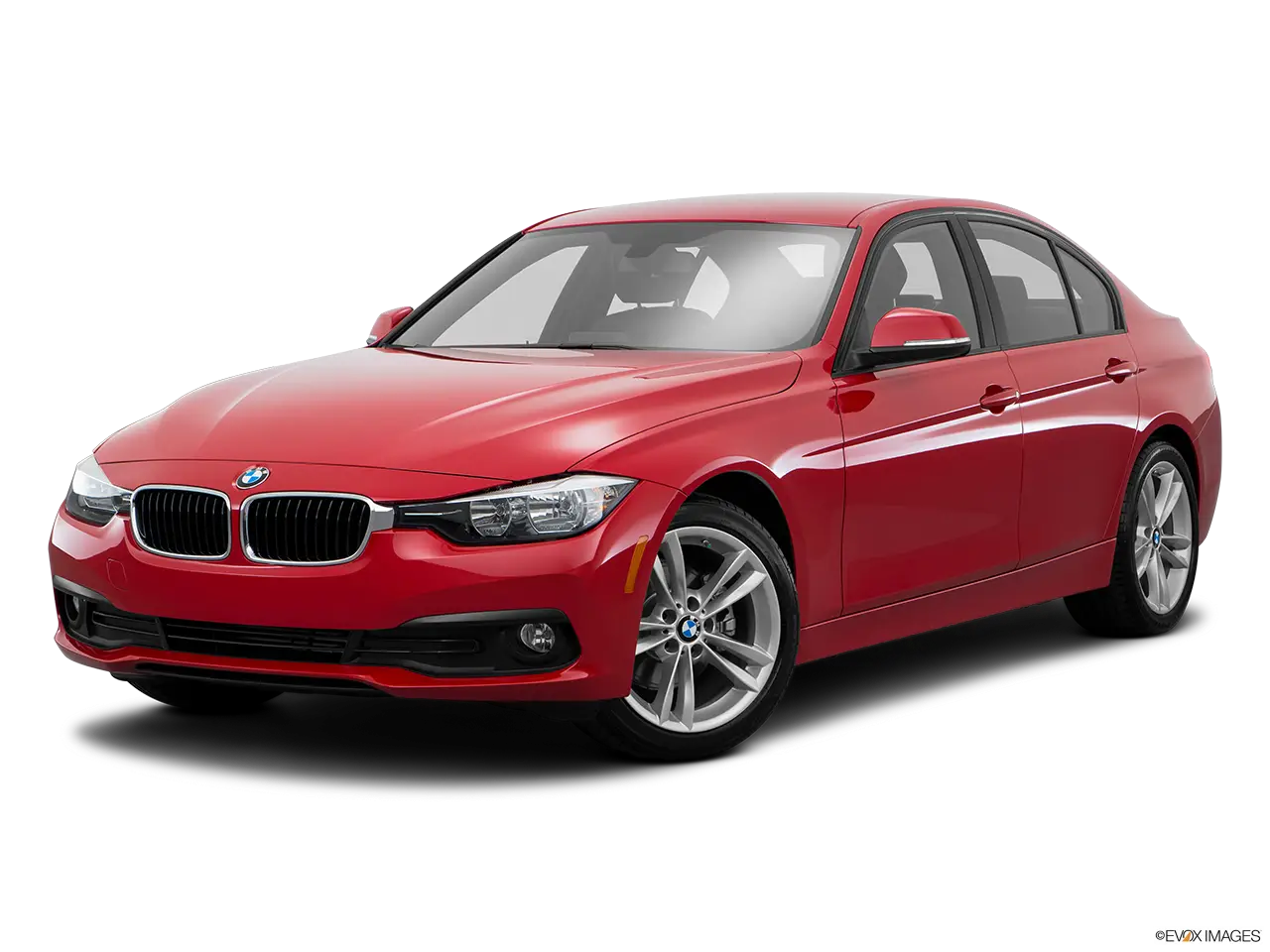 Bright Red Sedan Car